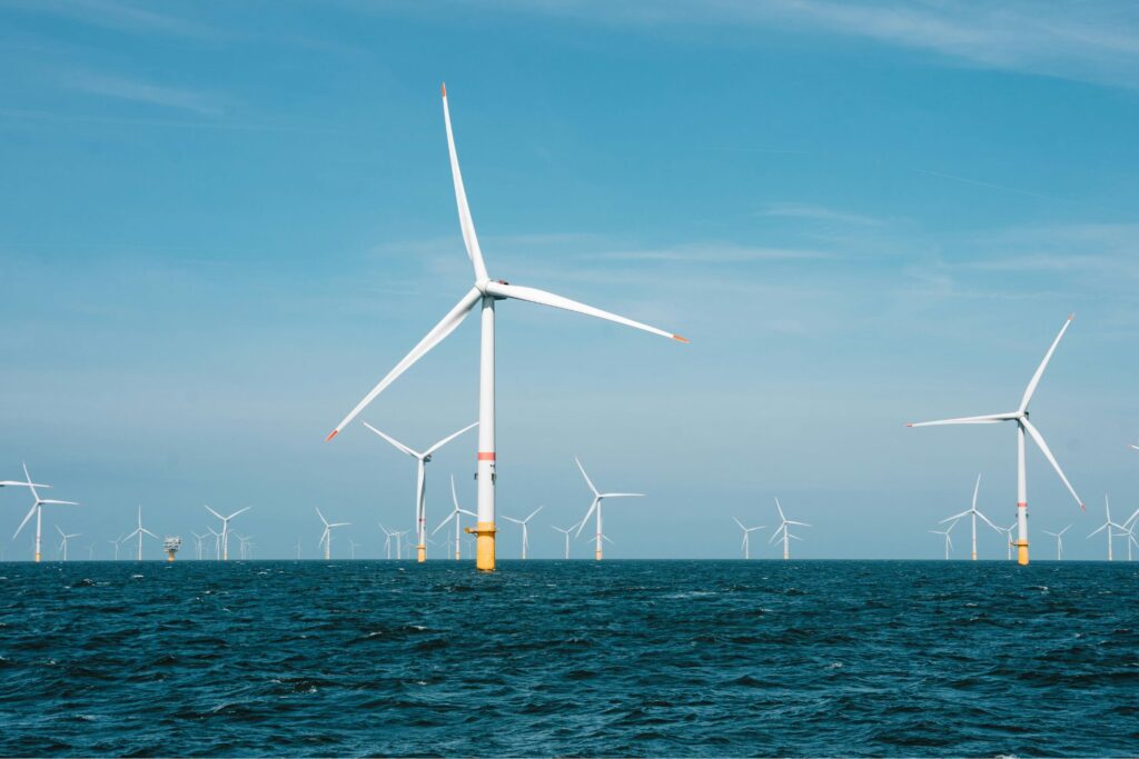 wind turbines in the water