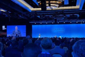 keynote stage in a large ballroom